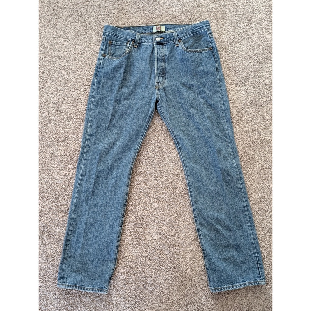 Levi's 501 Jeans  Men's 36x32 Straight Leg Button Fly Denim Y2K Stonewash Medium